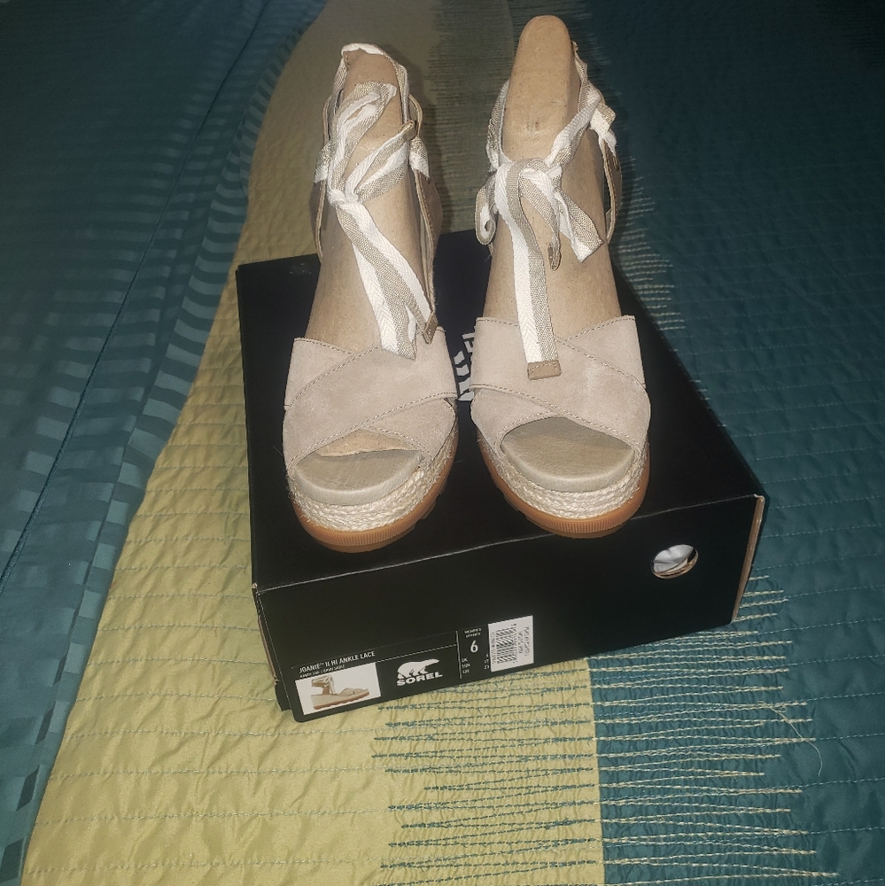 Sorel Womens Joanie II Ankle-Strap Lace-Up Sandals - Picture 3 of 7